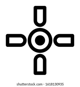 ceiling fan icon isolated sign symbol vector illustration - high quality black style vector icons
