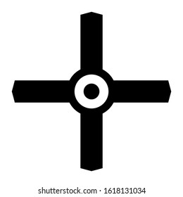 ceiling fan icon isolated sign symbol vector illustration - high quality black style vector icons
