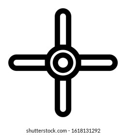 ceiling fan icon isolated sign symbol vector illustration - high quality black style vector icons
