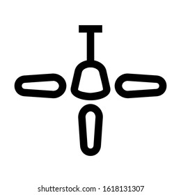 ceiling fan icon isolated sign symbol vector illustration - high quality black style vector icons
