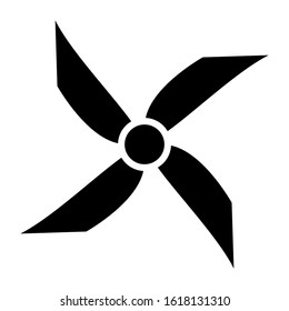 ceiling fan icon isolated sign symbol vector illustration - high quality black style vector icons
