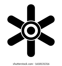 ceiling fan icon isolated sign symbol vector illustration - high quality black style vector icons
