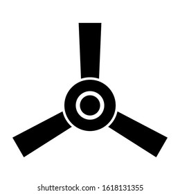 ceiling fan icon isolated sign symbol vector illustration - high quality black style vector icons
