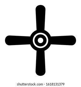 ceiling fan icon isolated sign symbol vector illustration - high quality black style vector icons
