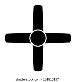 ceiling fan icon isolated sign symbol vector illustration - high quality black style vector icons
