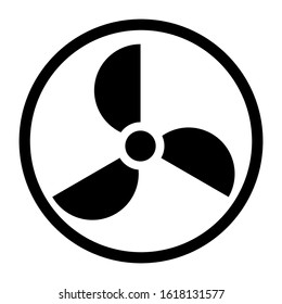 ceiling fan icon isolated sign symbol vector illustration - high quality black style vector icons
