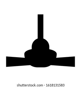 ceiling fan icon isolated sign symbol vector illustration - high quality black style vector icons
