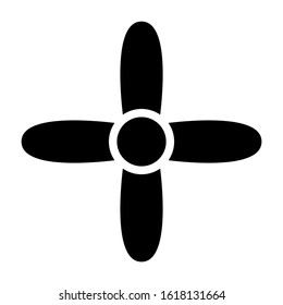 ceiling fan icon isolated sign symbol vector illustration - high quality black style vector icons
