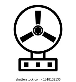 ceiling fan icon isolated sign symbol vector illustration - high quality black style vector icons
