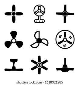 ceiling fan icon isolated sign symbol vector illustration - Collection of high quality black style vector icons
