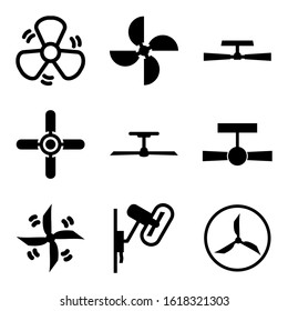 ceiling fan icon isolated sign symbol vector illustration - Collection of high quality black style vector icons
