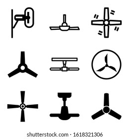 ceiling fan icon isolated sign symbol vector illustration - Collection of high quality black style vector icons
