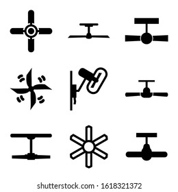 ceiling fan icon isolated sign symbol vector illustration - Collection of high quality black style vector icons
