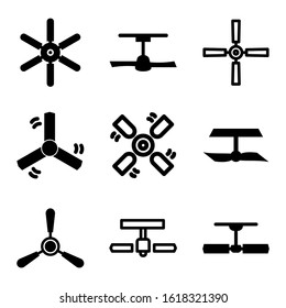 ceiling fan icon isolated sign symbol vector illustration - Collection of high quality black style vector icons
