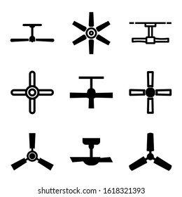 ceiling fan icon isolated sign symbol vector illustration - Collection of high quality black style vector icons
