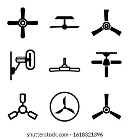 ceiling fan icon isolated sign symbol vector illustration - Collection of high quality black style vector icons

