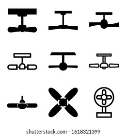 ceiling fan icon isolated sign symbol vector illustration - Collection of high quality black style vector icons
