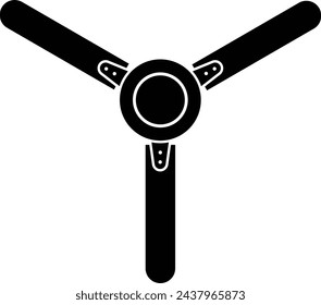 ceiling fan icon isolated sign symbol vector illustration - high quality black style vector icons