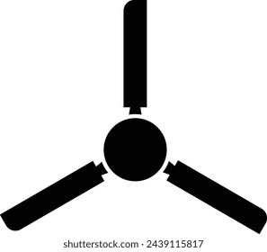 ceiling fan icon isolated sign symbol vector illustration - high quality black style vector icons