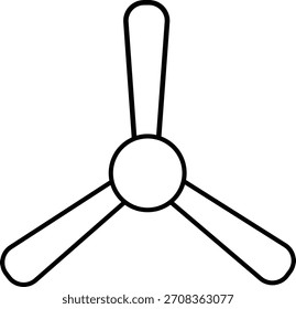 Conjunto de iconos de ventilador de techo. Señal de dirección del ventilador. enfriamiento y símbolos de electrodomésticos Ilustración vectorial