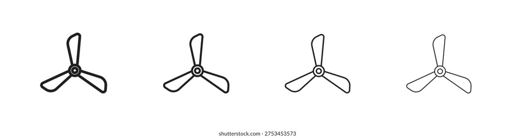 Ceiling fan icon. Simple graphic element set