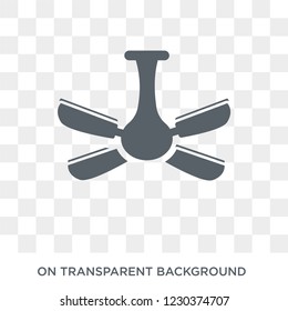 ceiling fan icon. Trendy flat vector ceiling fan icon on transparent background from Electronic devices collection. 