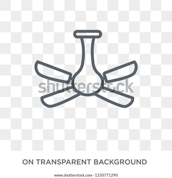 Ceiling Fan Icon Trendy Flat Vector Stock Vector Royalty Free