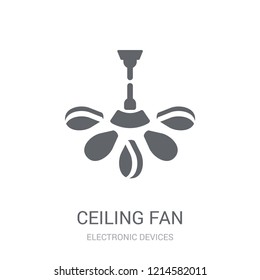 ceiling fan icon. Trendy ceiling fan logo concept on white background from Electronic Devices collection. Suitable for use on web apps, mobile apps and print media.