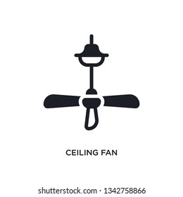 ceiling fan isolated icon. simple element illustration from electronic devices concept icons. 