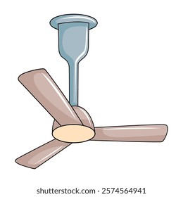 Ceiling fan isolated on white background