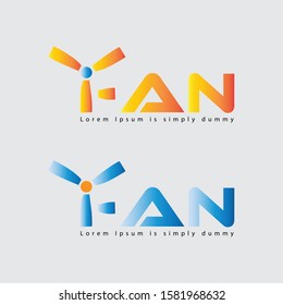 Ceiling fan logo design, Wind turbine vector template, Paradise wing, Propeller 