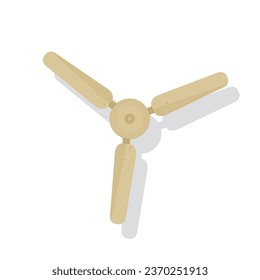 ceiling fan top view vector illustration