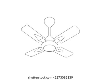 Ceiling fan vector.  fan vector design and clip art .