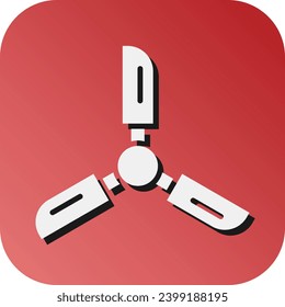 Ceiling Fan Vector Glyph Gradient Background Icon For Personal And Commercial Use.
