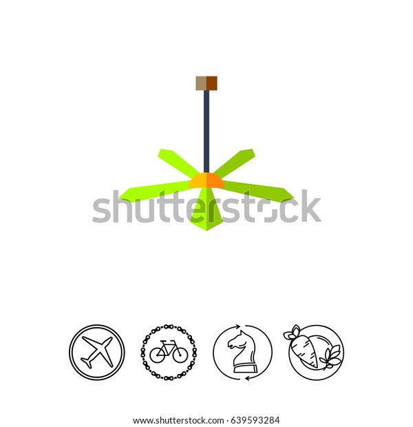 Ceiling Fan Vector Icon Stock Vector Royalty Free 639593284