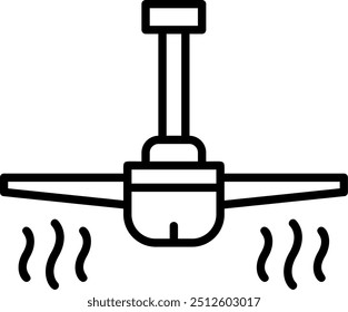 Ceiling fan Vector Icon Design Symbol