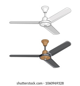 Ceiling Fan Vector Illustration