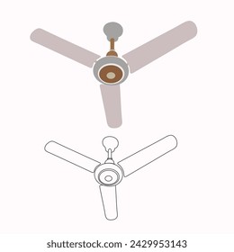 Ceiling Fan vector illustration eps