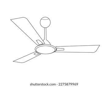  Ceiling fan vector image. fan isolated on white background. fan vector design and clip art. 