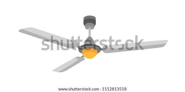 Ceiling Fan Ventilator Vector Illustration Spinning Stock