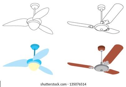 ceiling fan clipart