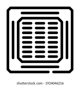 ceiling filter line icon vector. ceiling filter sign. isolated contour symbol black illustration