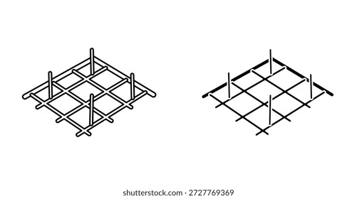 Design gráfico do ícone de moldura do teto. Ilustrações de ícone de vetor