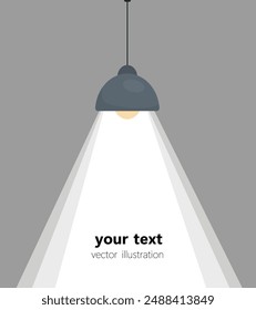 Iluminación de lámpara colgante de techo con espacio de copia para el texto del cartel publicitario, Anuncio, fondo o Fondo de pantalla