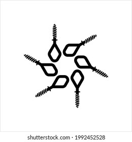 Icono Del Cojín De Techo, Icono Del Cojín De Ojos De Tornillo, Icono Del Icono Del Cojín, Pared, Ilustración Del Vector Del Cofre Montado En Techo Ilustración