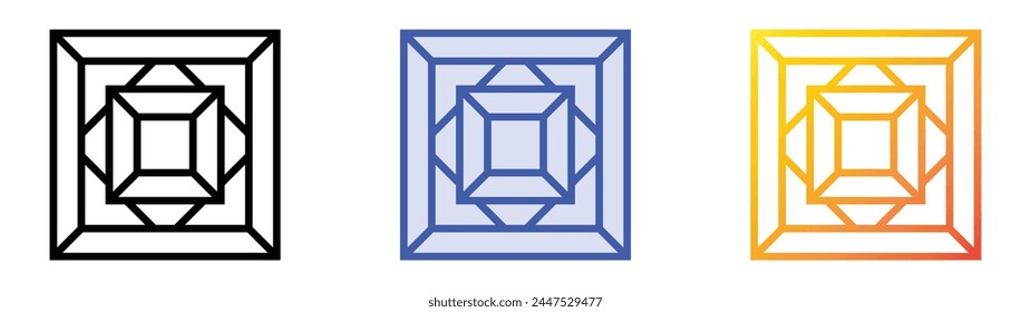 ceiling icon. Linear, Blue Fill and Gradient Style Design Isolated On White Background