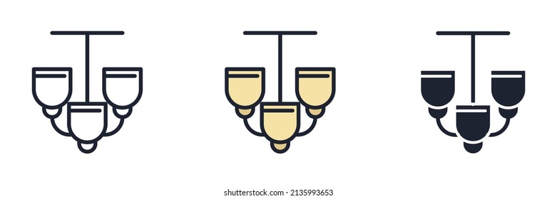 ceiling lamp. chandelier icon symbol template for graphic and web design collection logo vector illustration