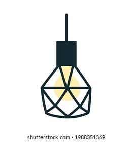 ceiling lamp decoration isolated icon