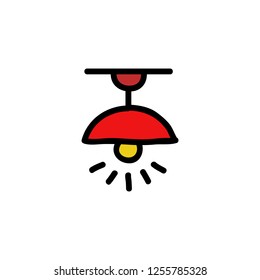 ceiling lamp doodle icon
