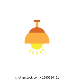 ceiling lamp energy electricity light flat icon vector illustration
